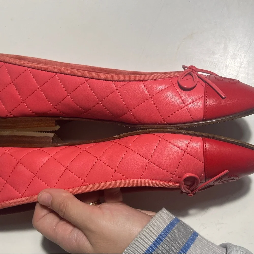 CHANEL Women's Vibrant Red Flats